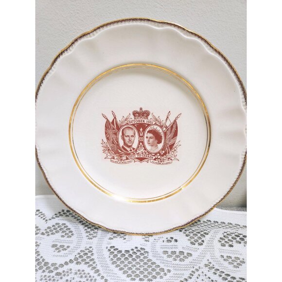 1951 Cassidian 22K Gold British Royal Visit to Canada Plate - Picture 6 of 10